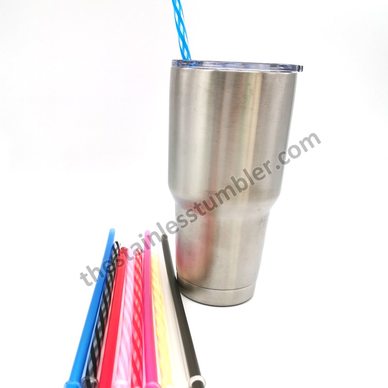 Reusable Rainbow Clear Plastic Drinking Straws For Tumblers Cups 10.5inch 11inch 12inch