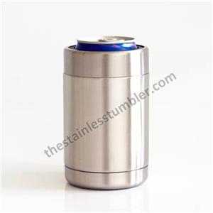 12oz Double Wall Insulated Can Cooler Koozie With Stainless Steel Top Ring