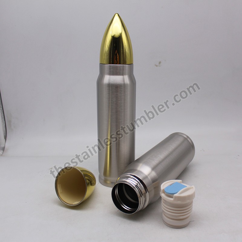 17oz bullet shape bottle vacuum insulated tumbler rocket keep warm cups travel water bottle 304 stainless steel