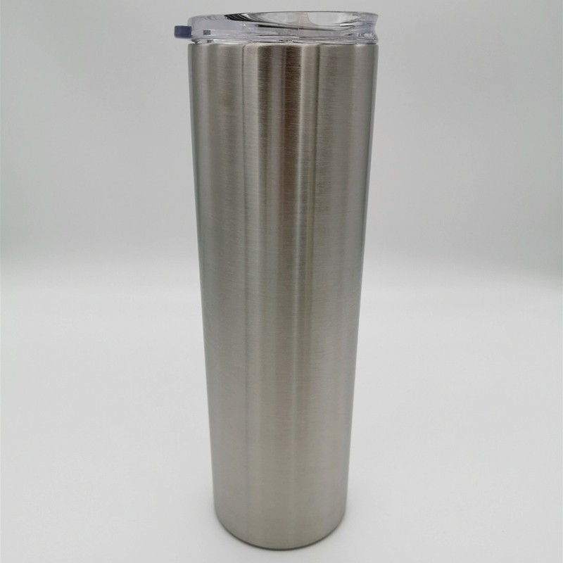 30oz Stainless Steel Double Wall Insulated Skinny Tumbler With Clear Sliding Lid
