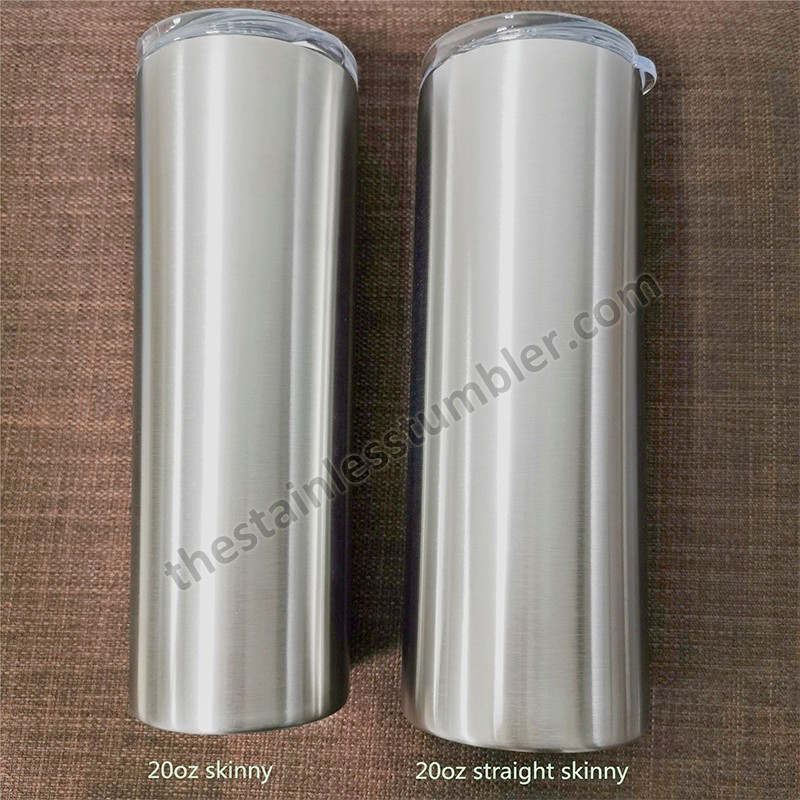 stainless steel 20/30oz straight skinny with upgrade slide lid double wall Insulated