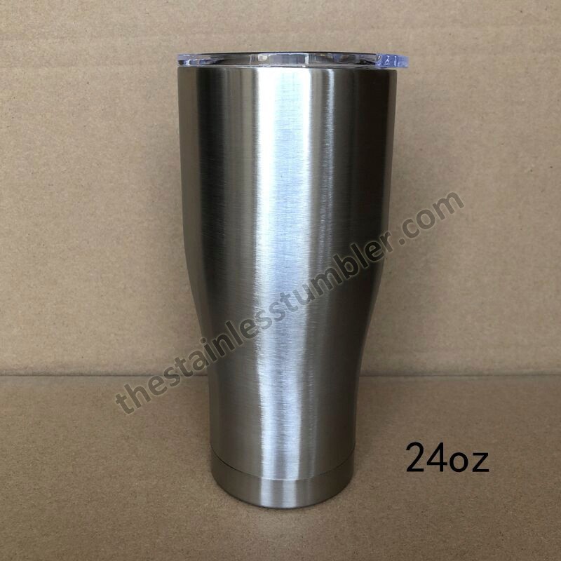 24 OZ Modern curve stainless coffee mug food grade 304 stainless double wall vacuum cups tumbler