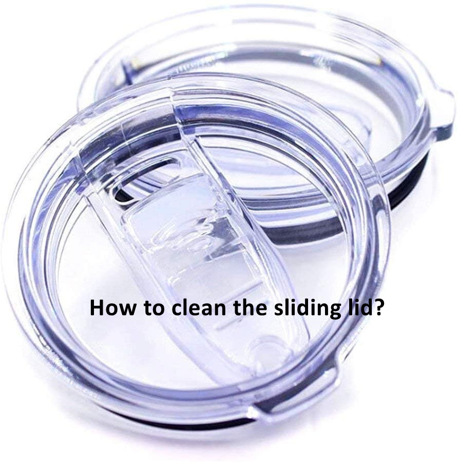 How to clean a sliding tumbler lid?