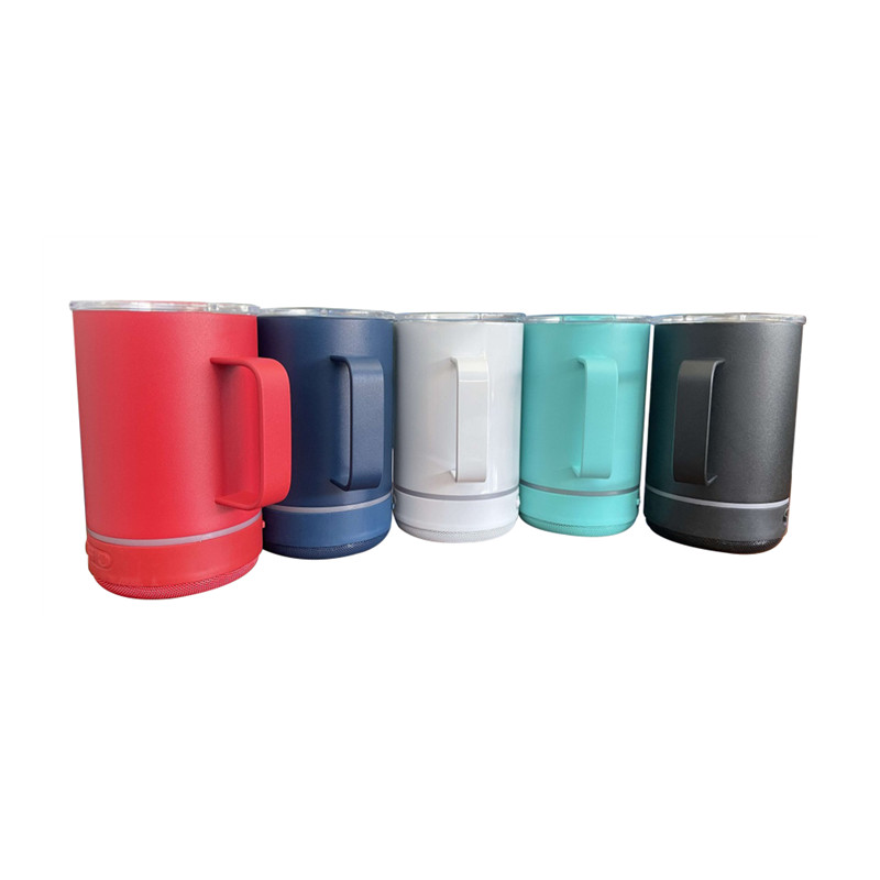 300ml speaker mug 10oz stainless steel mug with bluetooth speaker