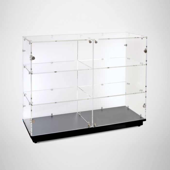 Qualité vitrine en acrylique transparent, vitrine de sol debout ventes, vitrine Promotions stand