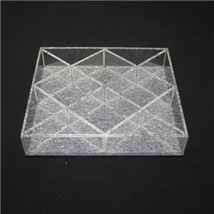 Rectangle Neon Acrylic Tray With Dividers