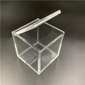 Small Square-Acryl-Ring Box mit Deckel