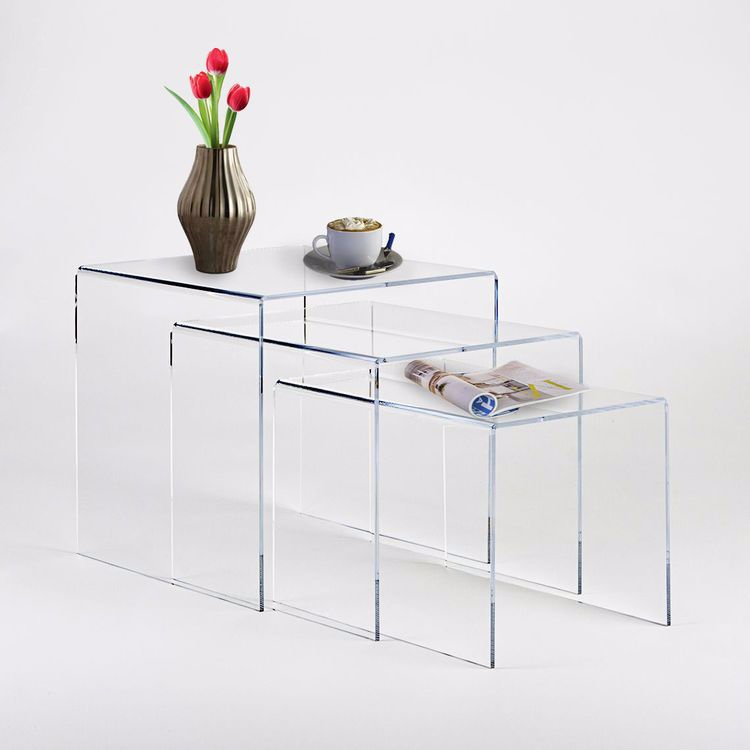 Acrylic Nesting End Table Set