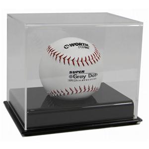 Clear Acrylic Baseball Display Case With Wooden Base