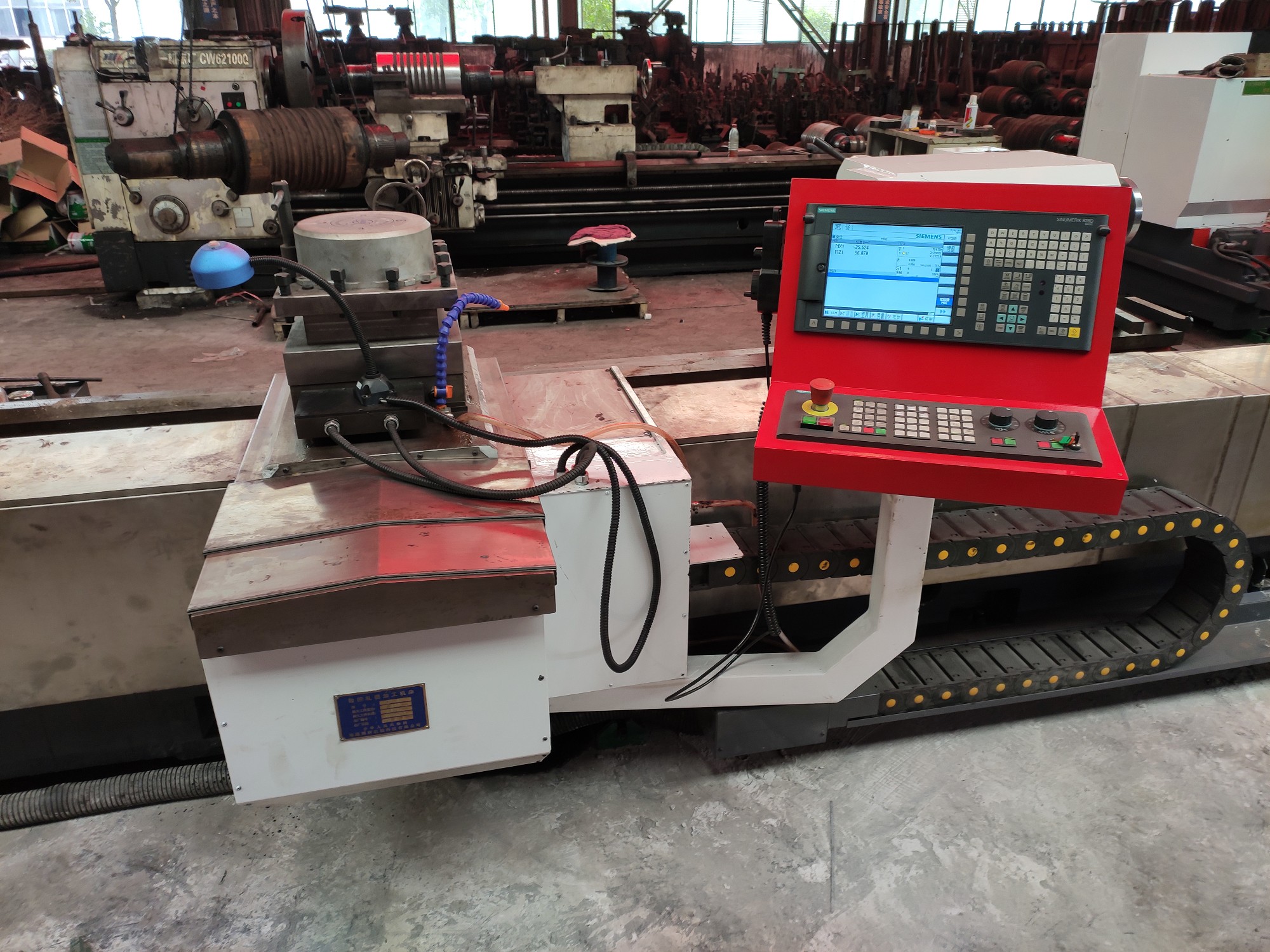 CNC Roll Notching And Branding Lathe 