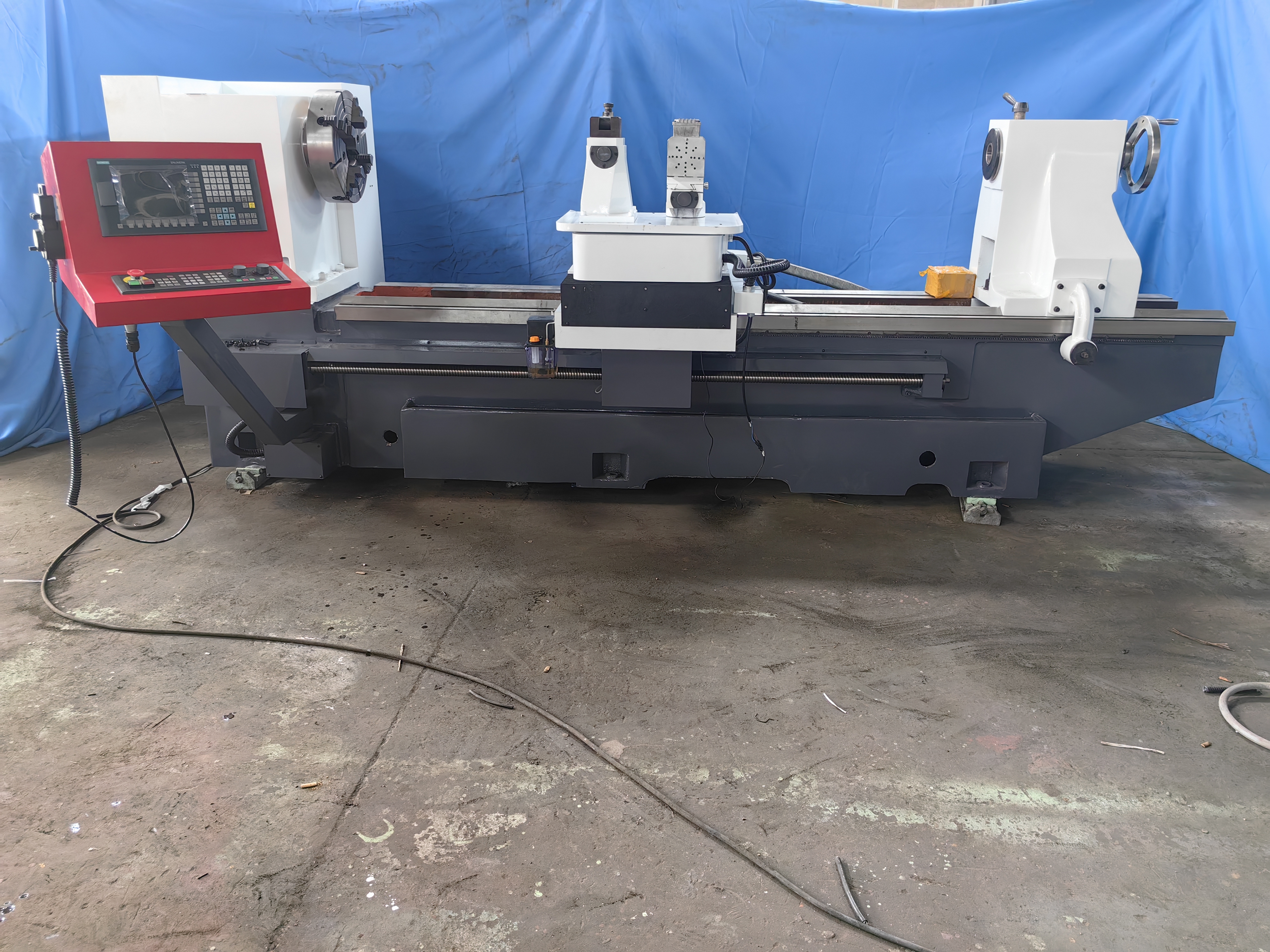 CNC Roll Notching And Branding Lathe 