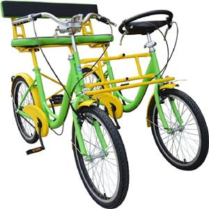 Vintage Oțel Aluminiu din aliaj de aluminiu Rim dublu scaun Tandem City Bike