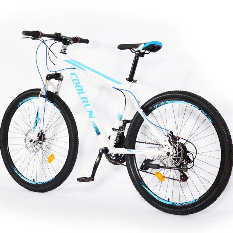 27.5 Inch Disc Brakes High Carbon Steel Frame 21 Gear Blue Mountain Bikes