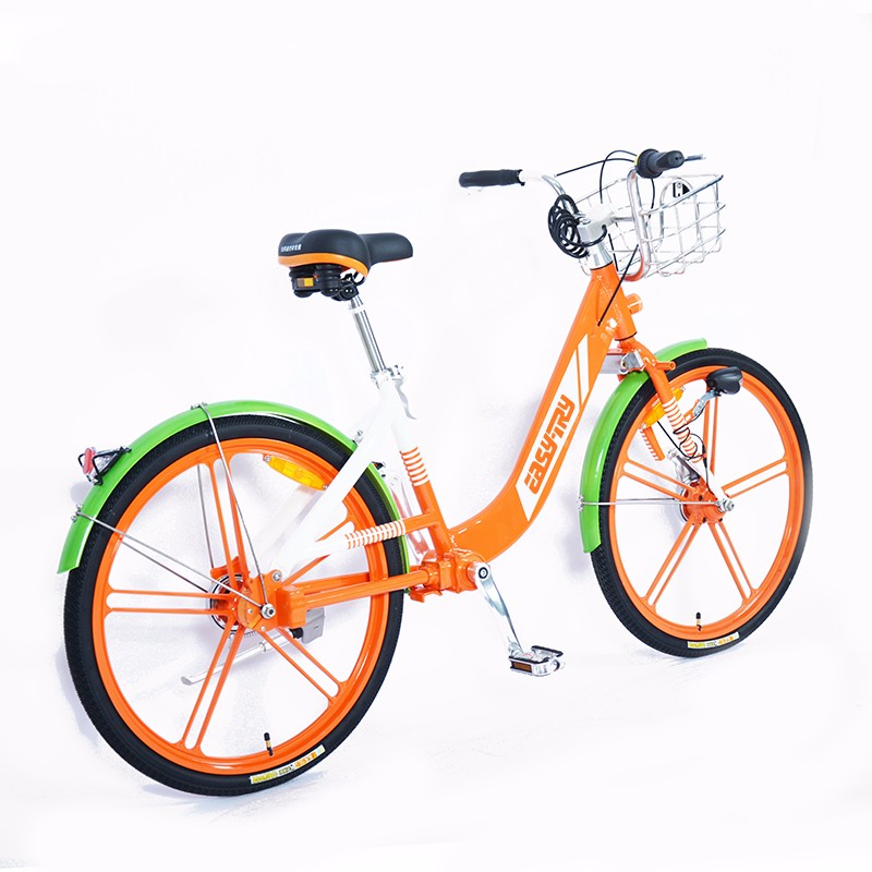 Comprar bicicleta pública de freio de rolo, bicicleta pública de acionamento de eixo na China, bicicleta pública com luz solar