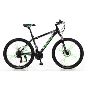 Freni a disco da 26 pollici Telaio in acciaio Hi-ten 21 velocità Green Bicicletas
