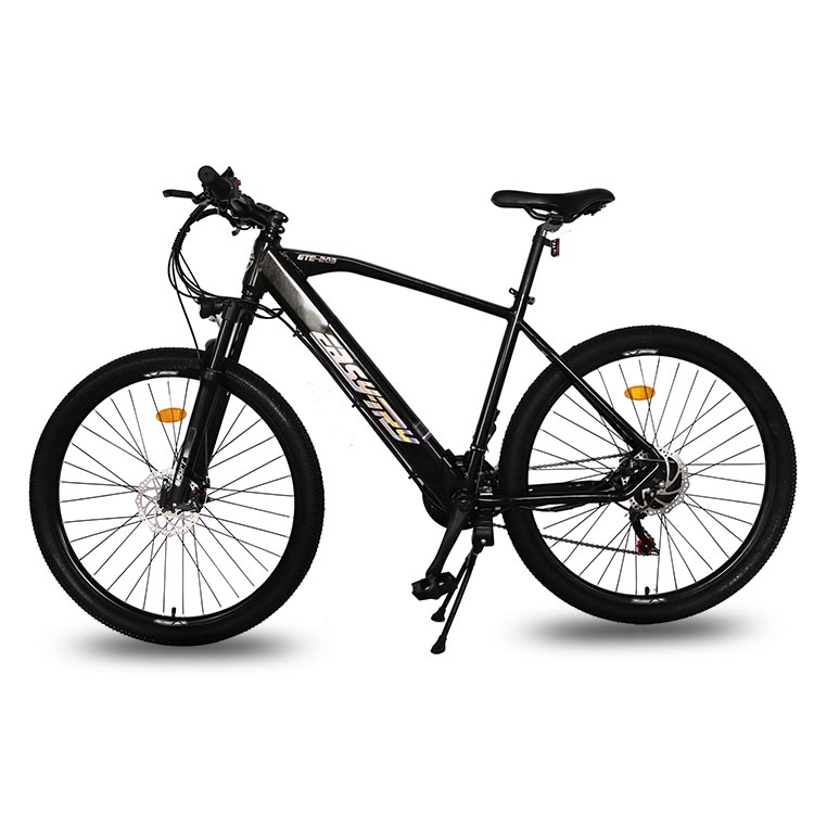 Bicicleta eléctrica con batería integrada de nuevo diseño, horquilla de aleación de aluminio ajustable, bicicleta eléctrica de 21,44 KG