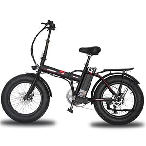 Novo design 36 v pneu gordo quadro de aço de bicicleta elétrica e garfo de bicicleta elétrica dobrável ebike
