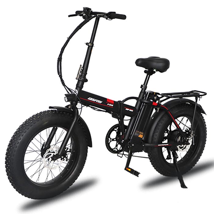 High quality 250W motor high carbon steel frame ebike fat tire foldable electric bicycle