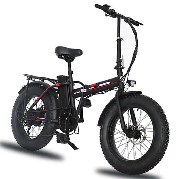 OEM 36V 2A 전기 자전거 고탄소강 포크 전기 자전거 25km/h 접이식 전기 사이클링