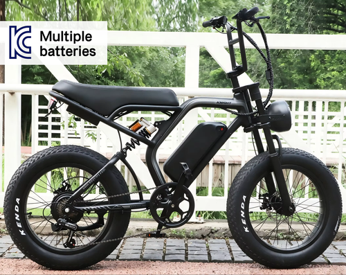 KC Electric Mountain Bike - 20 Inch Fat Tire E-Bike 250W/500W/1000W for Adults | Dual Suspension Mountain Bicycle