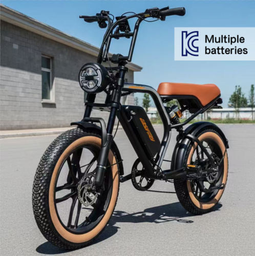KC Electric Mountain Bike - 20 Inch Fat Tire E-Bike 250W/500W/1000W for Adults | Dual Suspension Mountain Bicycle