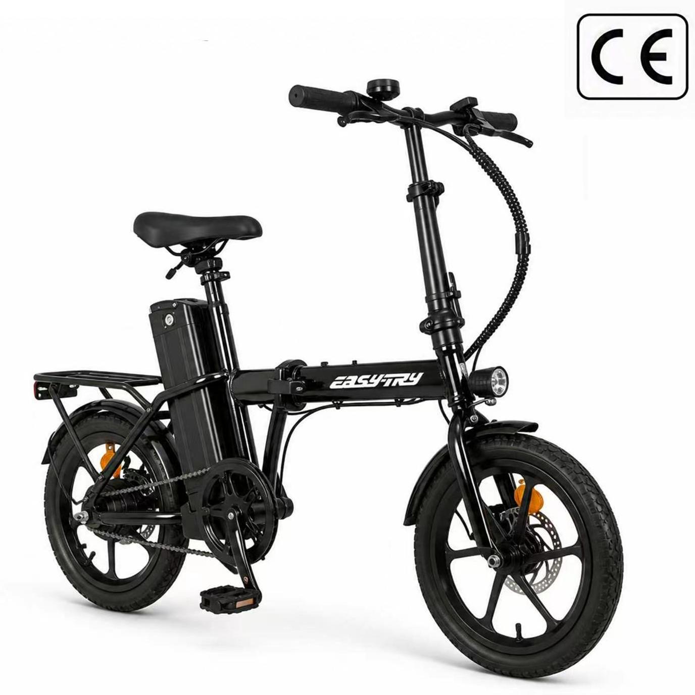 wholesale 467 units/40HQ 16 inch folding ebike 36V 250W 10.4AH steel frame electric city bike with CE battery