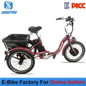 OEM folding electric tricycle for the elderly carry goods Electric cargo 3 wheel bike