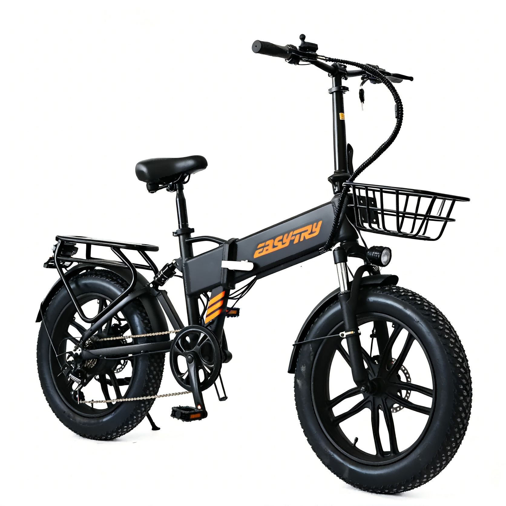 Inner Battery 20 inch fat tire electric folding bike full suspension long range ebike