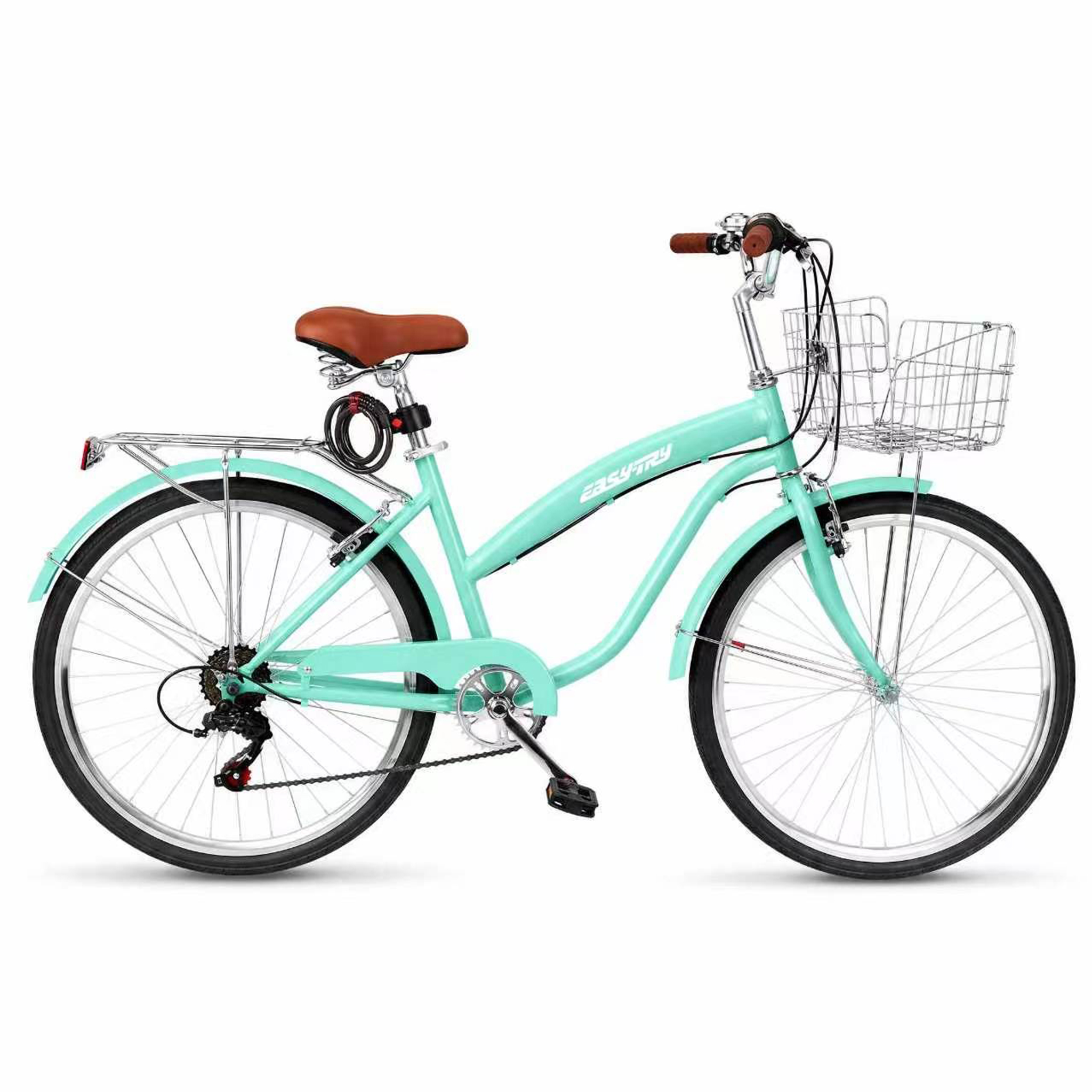 hot selling 26 inch steel frame 7 speed V brake ladies city bike urban bicycle for Adults daily use