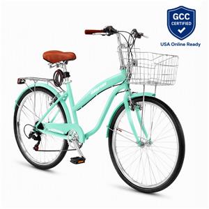 hot selling 26 inch steel frame 7 speed V brake ladies city bike urban bicycle for Adults daily use