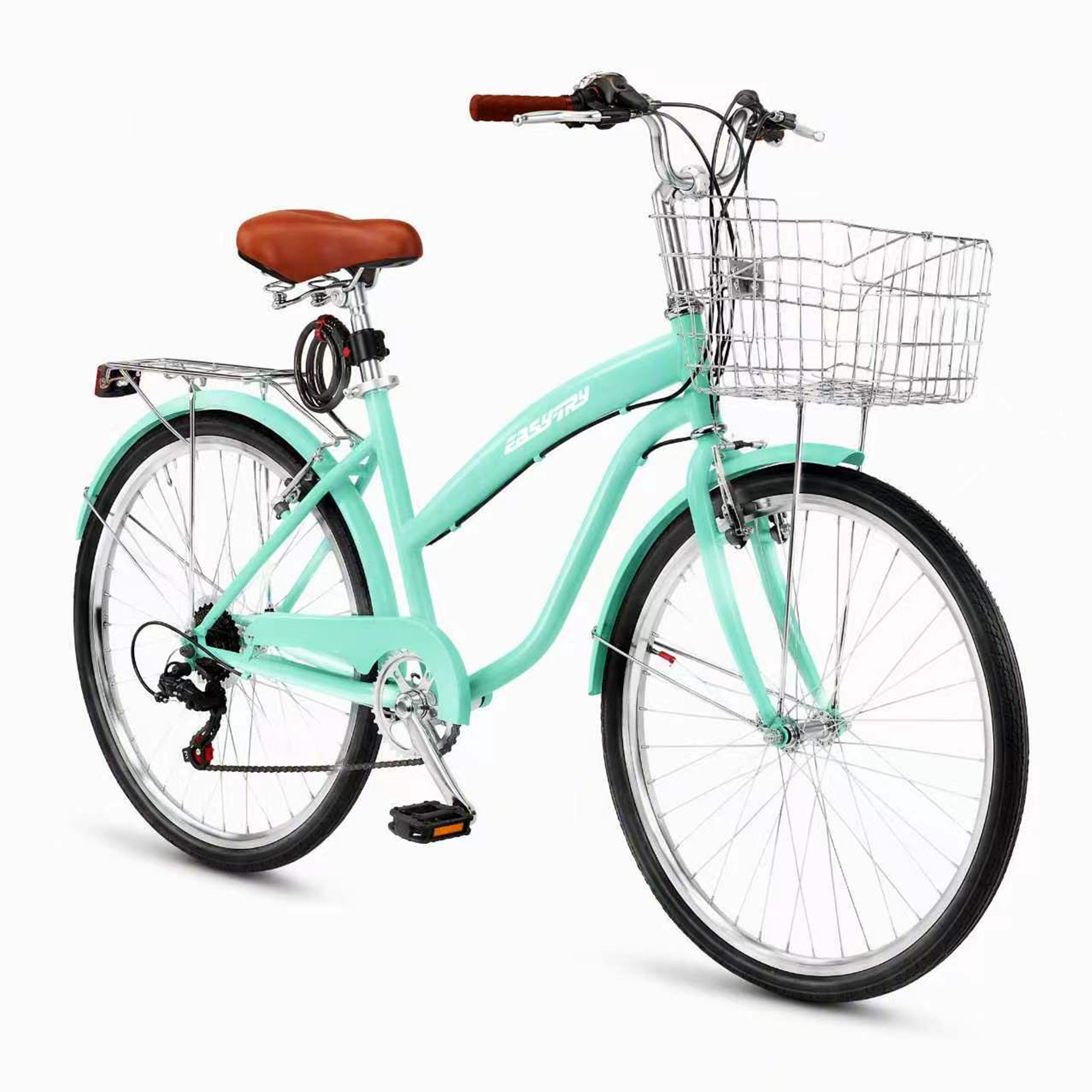 hot selling 26 inch steel frame 7 speed V brake ladies city bike urban bicycle for Adults daily use