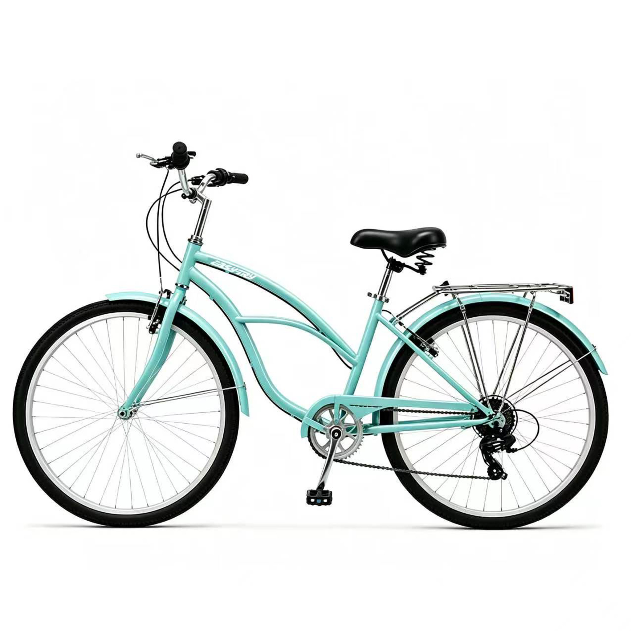 factory cheap adults city bike steel frame 7 speed V brake ladies bicycle