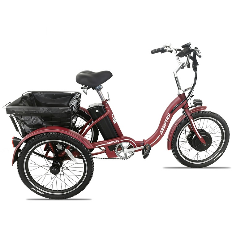 OEM folding electric tricycle for the elderly carry goods Electric cargo 3 wheel bike
