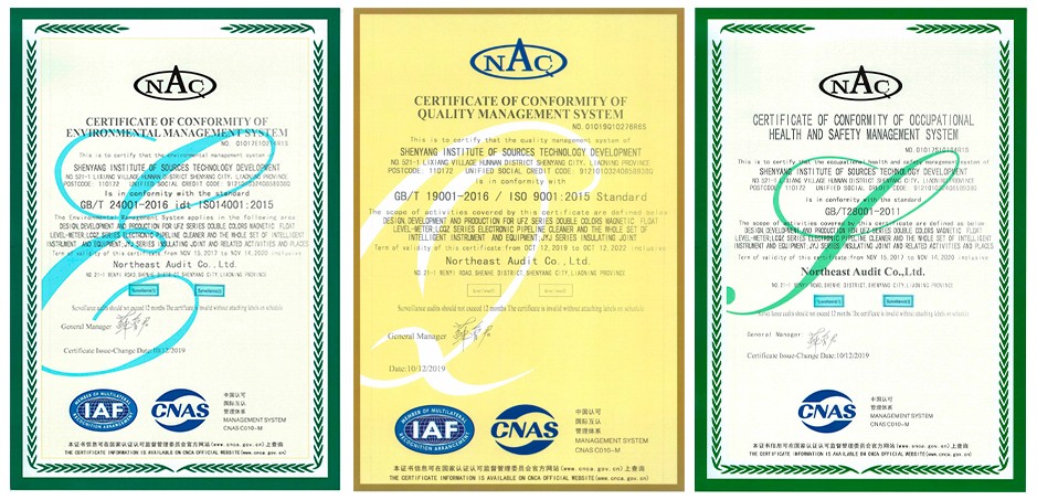 Certification ISO9001,ISO45001,ISO14001