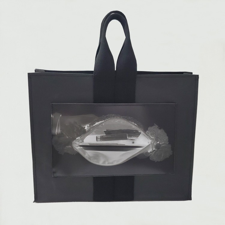 Reusable Paper Tote Bag with Transfered Print