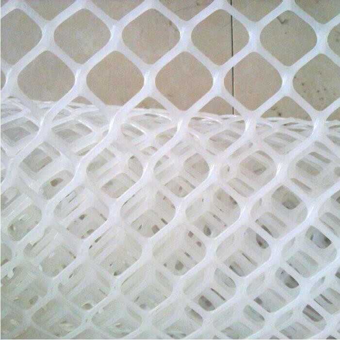 white plastic mesh netting