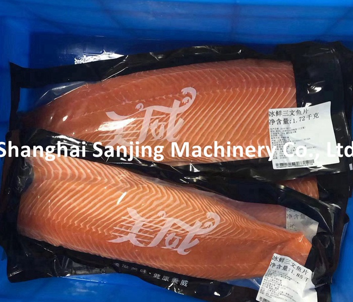 sliced salmon thermoforming vacuum packing machine