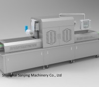 Maquinaria de envasado de piel al vacío de camarones tigre negro