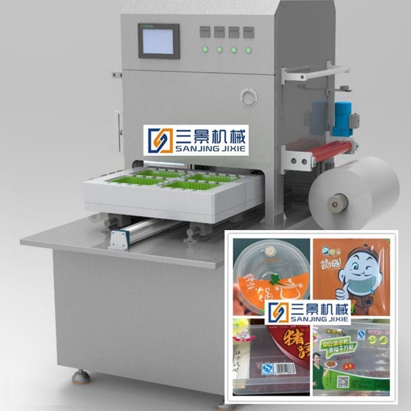 Sellador de bandejas de embalaje de atmósfera modificada