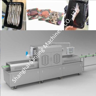 Máquina de envasado de piel al vacío de mariscos