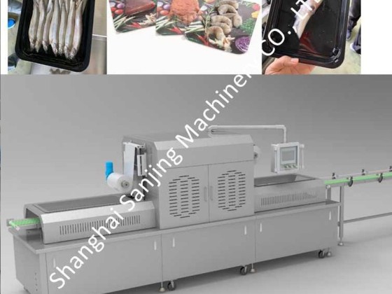 Máquina de envasado de piel al vacío de mariscos