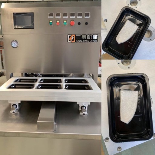 Personalizado vacío piel de la máquina de embalaje para Seafoods Cliente