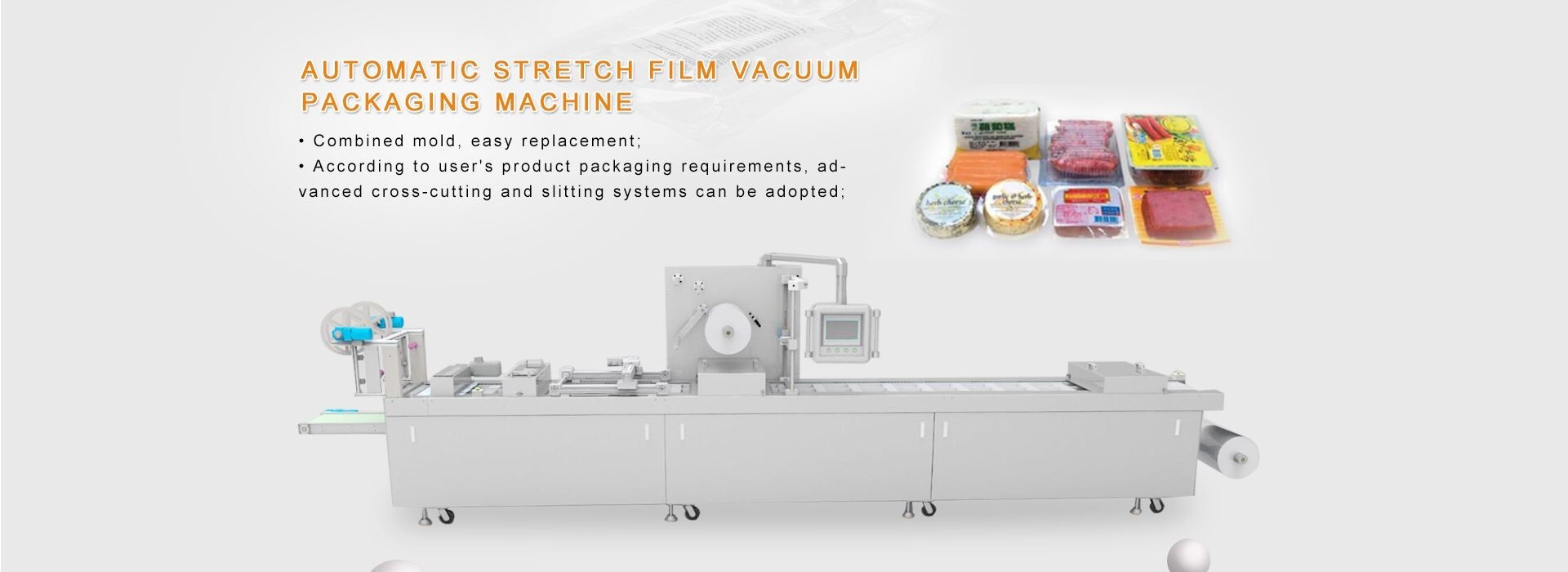 Película de estiramiento de la máquina de envasado al vacío