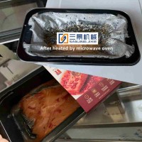 Máquina de envasado de piel de vacío de salmón en rodajas