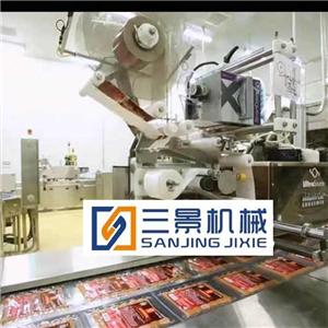 thermoforming vacuum packaging machine and labeling machine