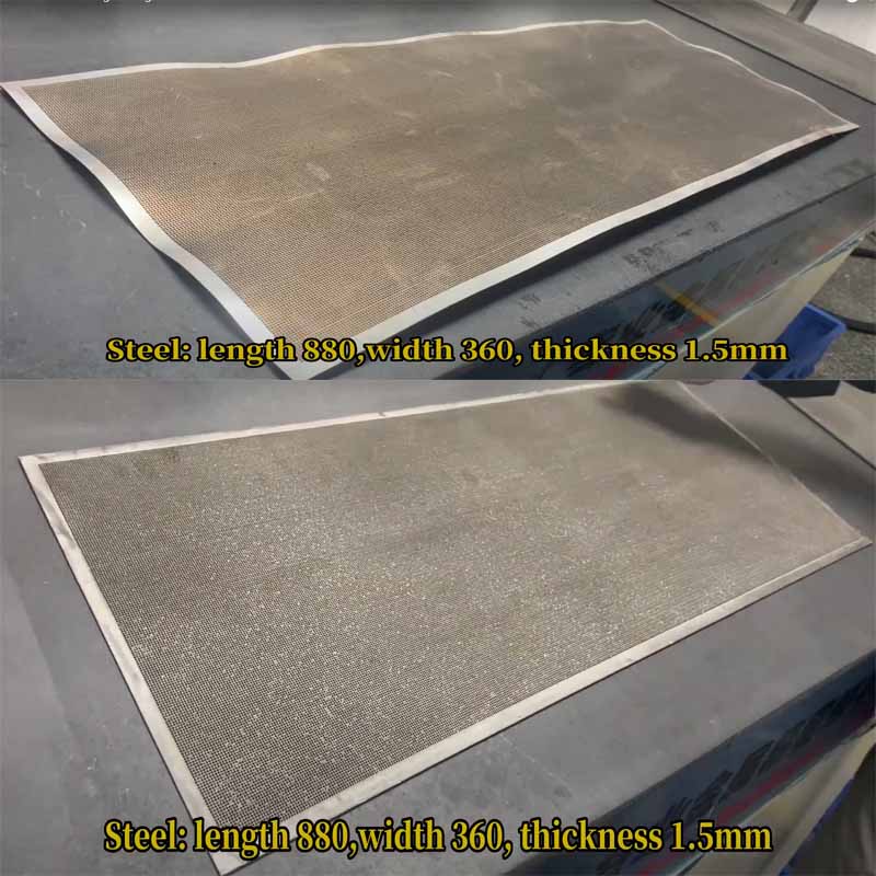 Sheet metal straightening machine for Recycling waste ventilation panels