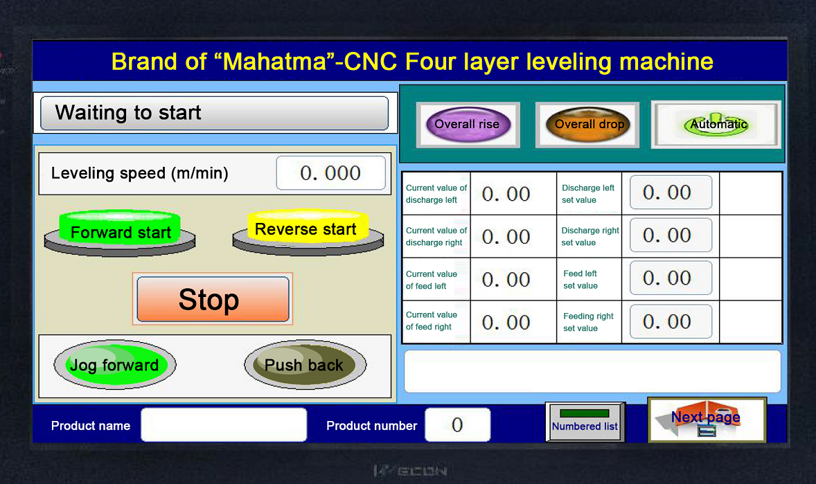 Leveling machine equipment