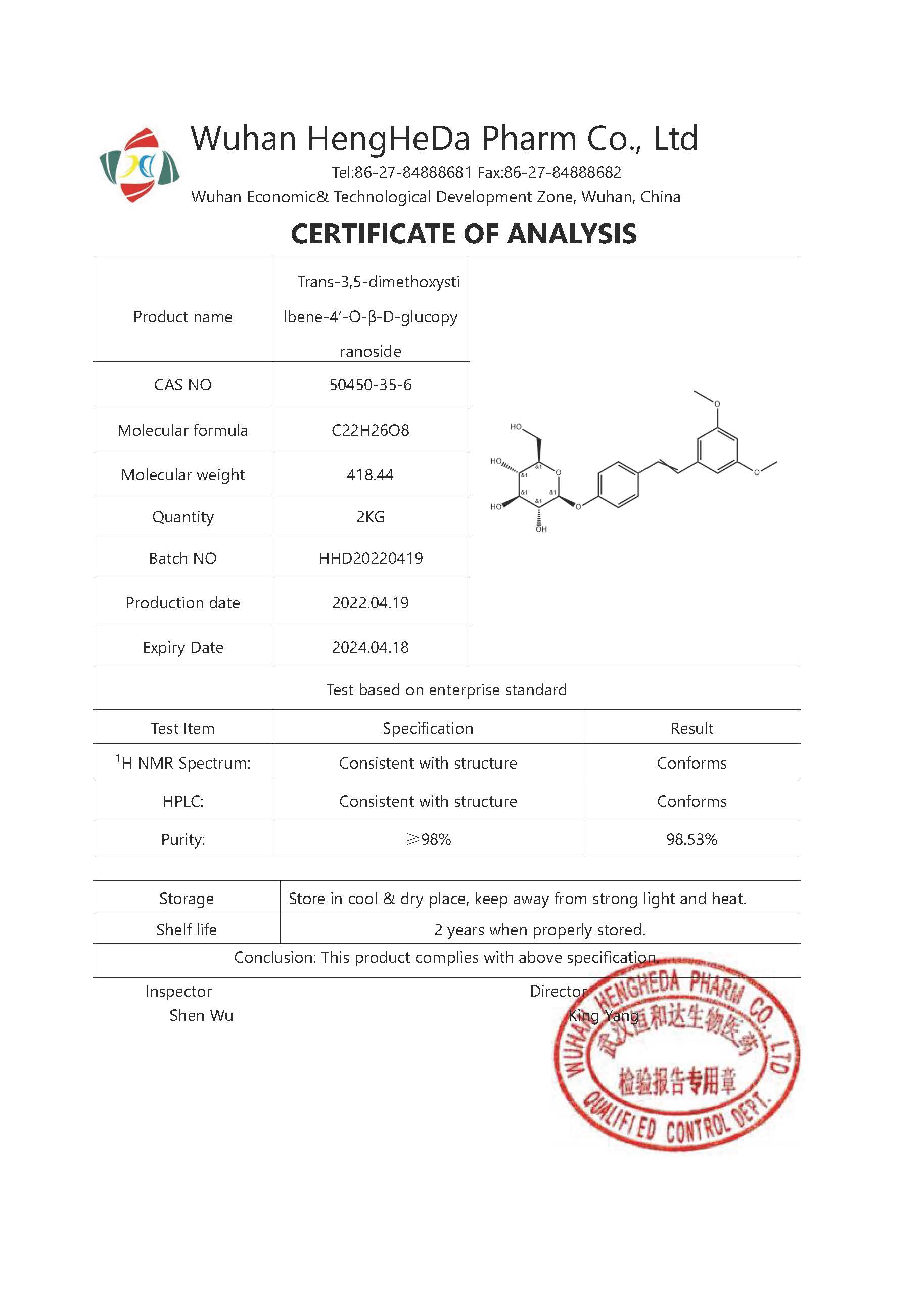 Kaufen trans-3,5-Dimethoxystilben-4'-O-β-D-glucopyranosid CAS 50450-35-6;trans-3,5-Dimethoxystilben-4'-O-β-D-glucopyranosid CAS 50450-35-6 Preis;trans-3,5-Dimethoxystilben-4'-O-β-D-glucopyranosid CAS 50450-35-6 Marken;trans-3,5-Dimethoxystilben-4'-O-β-D-glucopyranosid CAS 50450-35-6 Hersteller;trans-3,5-Dimethoxystilben-4'-O-β-D-glucopyranosid CAS 50450-35-6 Zitat;trans-3,5-Dimethoxystilben-4'-O-β-D-glucopyranosid CAS 50450-35-6 Unternehmen