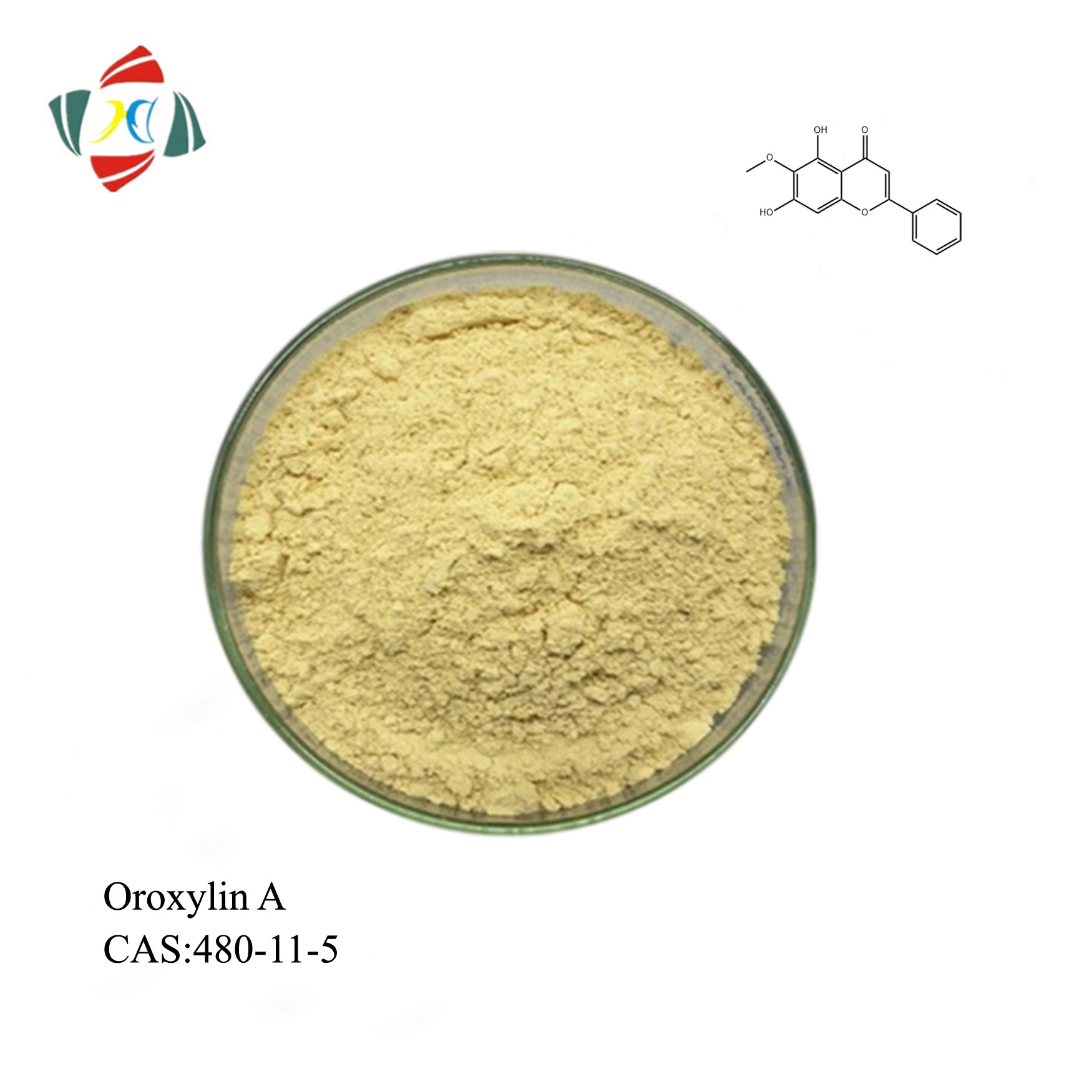 Fornecimento a granel 99% Oroxilina A CAS 480-11-5