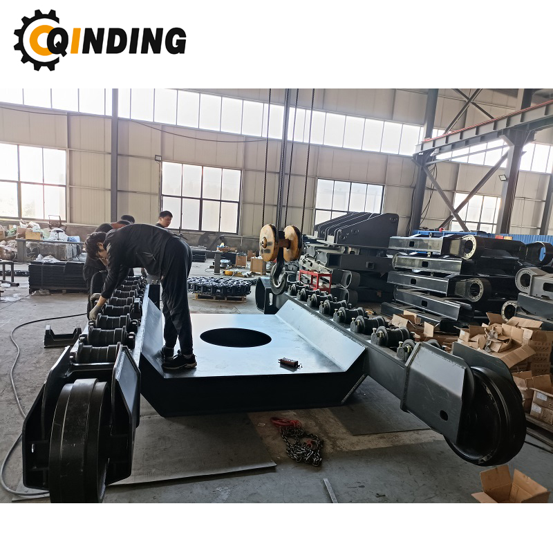 QDST-08T 8 Ton Steel Track Undercarriage Chassis for Drilling Rig, Materialhandling, Forest Logging 2622mm x 587mm x 350mm